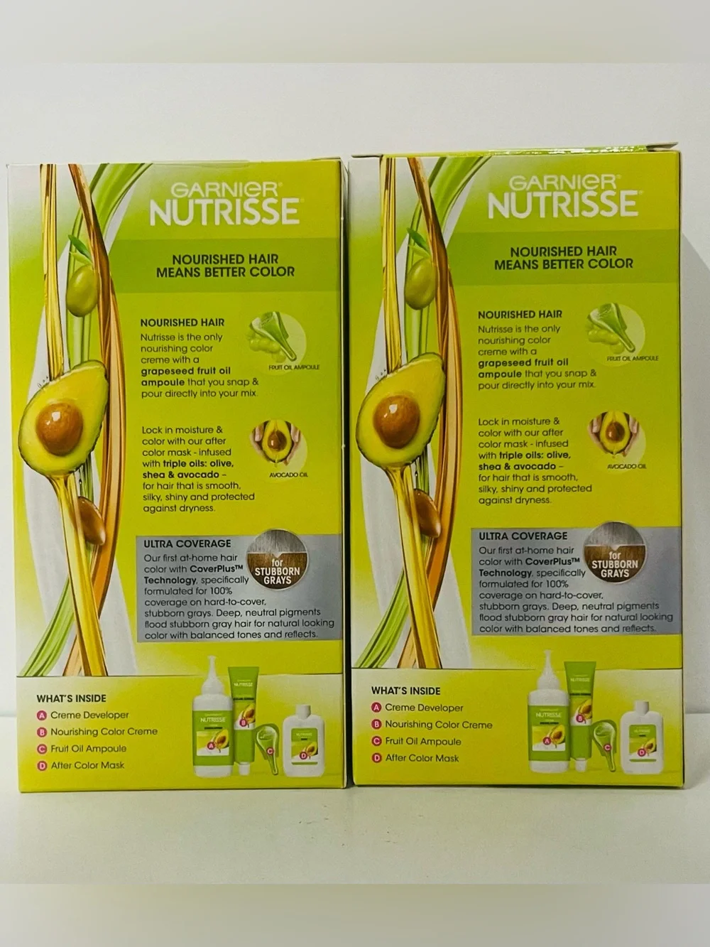 Garnier Nutrisse Hair Color 630 Deep Light Golden Brown Toffee Nourishing 2 PACK